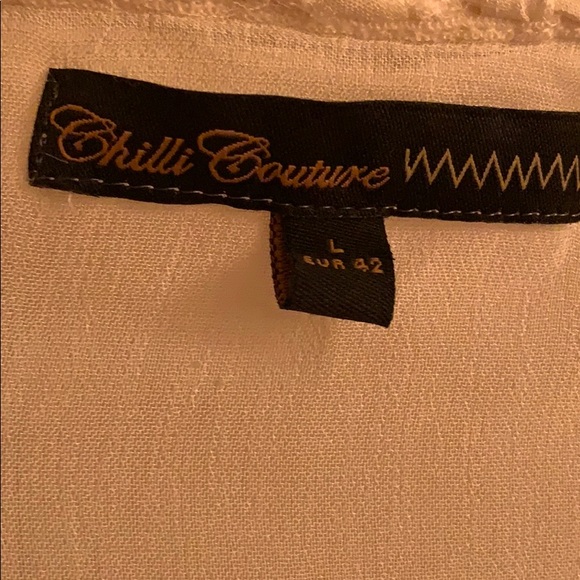 Chilli Couture white, sheer and sequin blouse - Picture 2 of 6